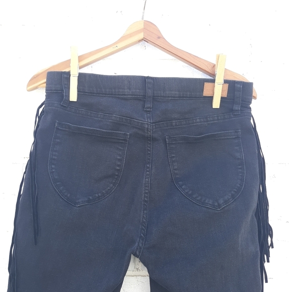 Judy Blue Black Fringe Jeans size 9/29 - Picture 9 of 9
